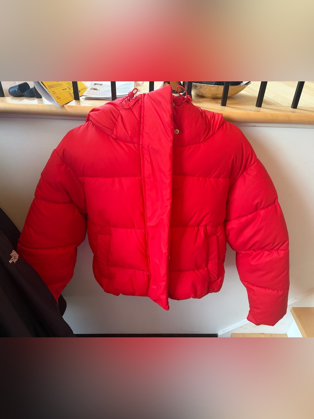 Ardene Red Hooded Puffer Jacket